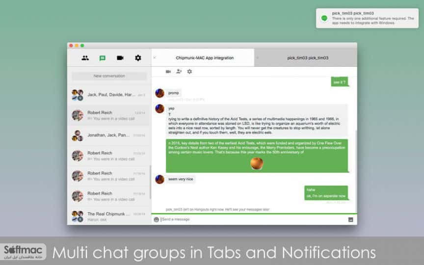 اسکرینشات 3 Chatty for Google Hangouts