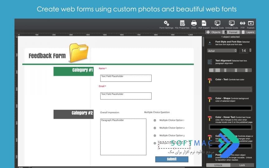 اسکرینشات 1 Touch Forms Pro