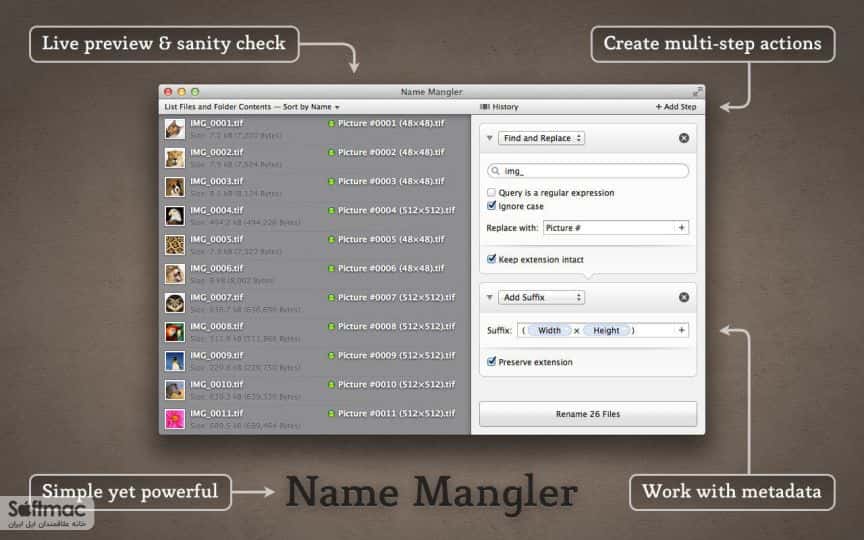 اسکرینشات 3 Name Mangler