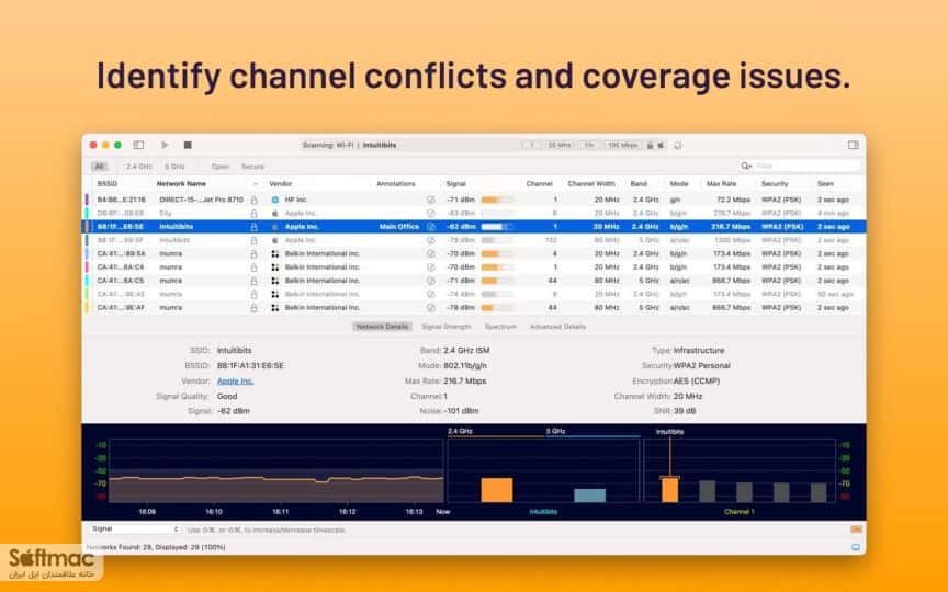 اسکرینشات 2 WiFi Explorer Pro