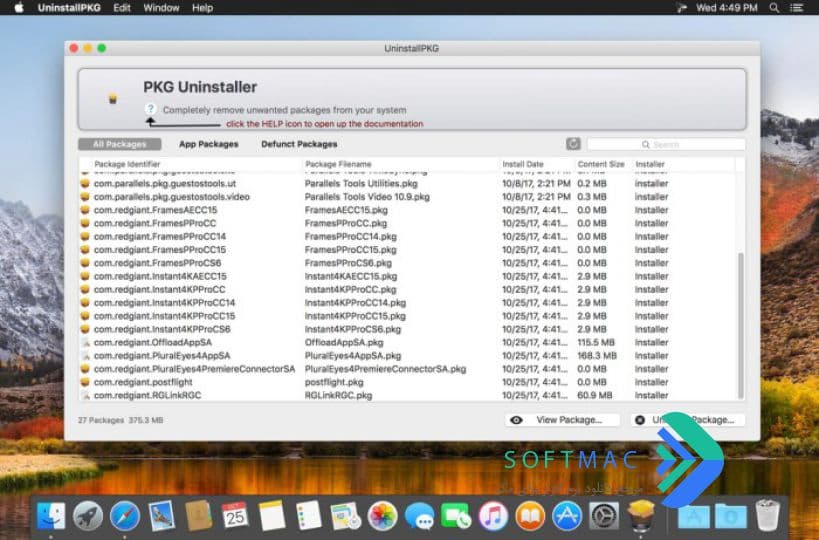 اسکرینشات 1 UninstallPKG