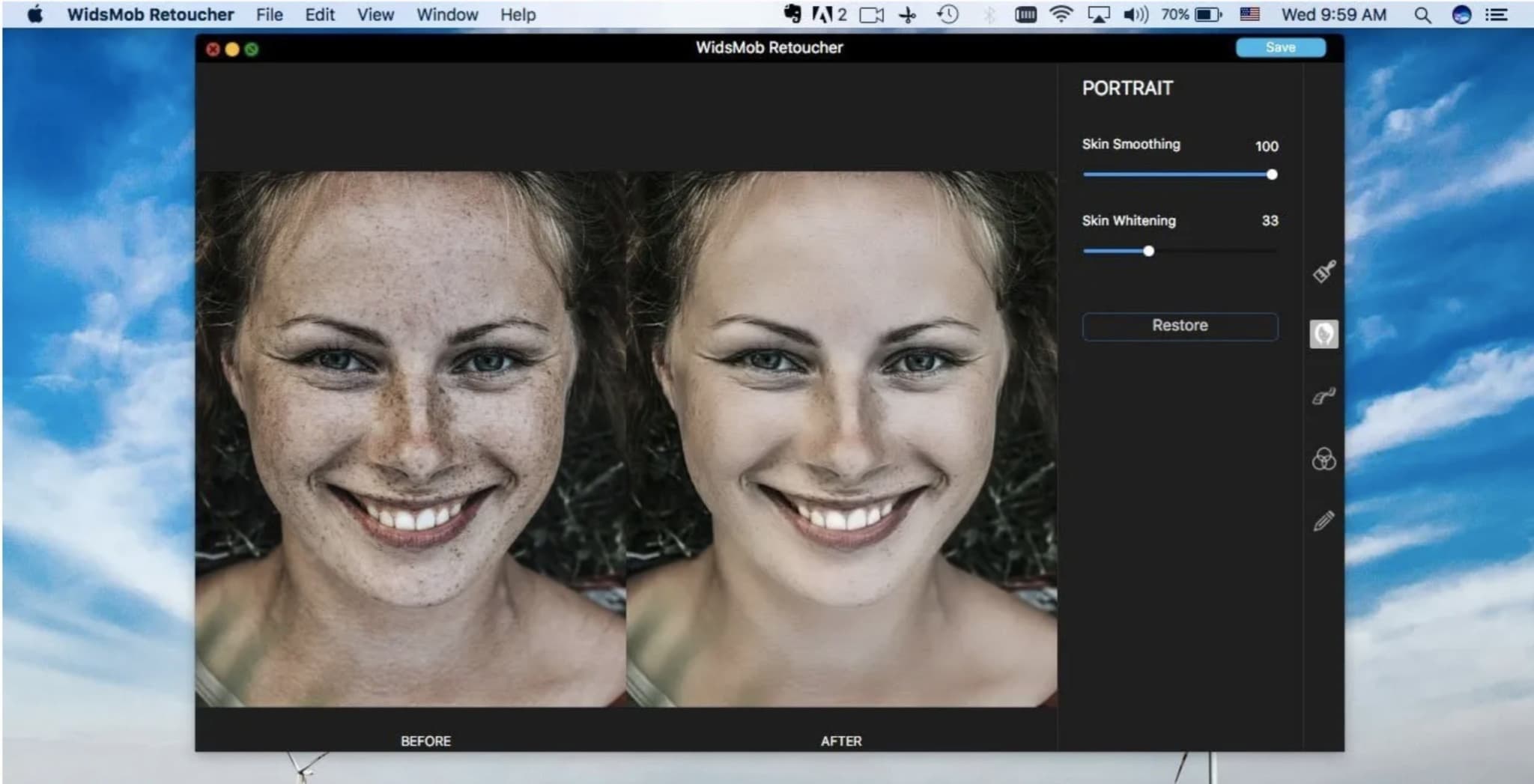 اسکرینشات 1 WidsMob AI Retoucher
