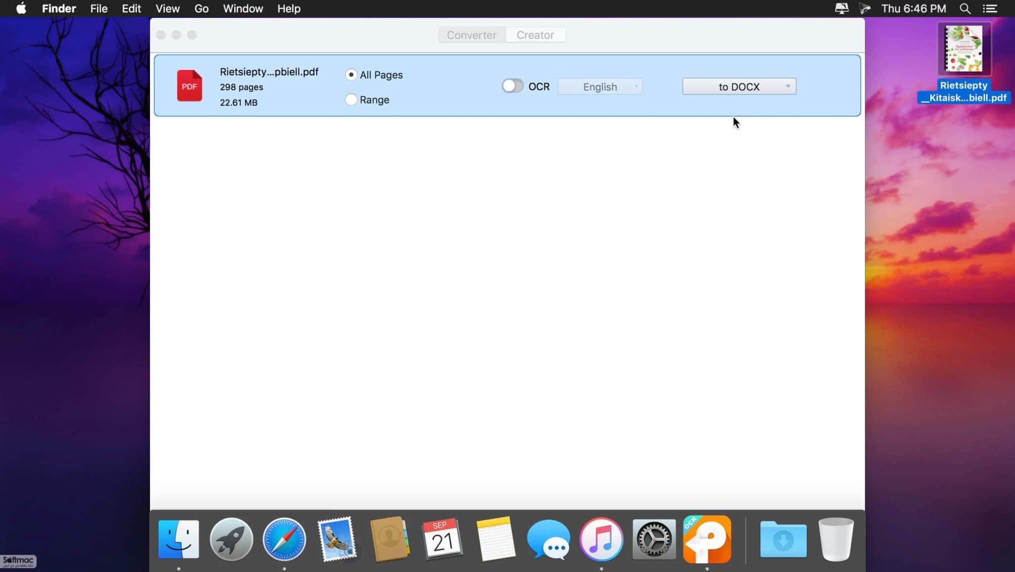 اسکرینشات 2 Cisdem PDF Converter OCR