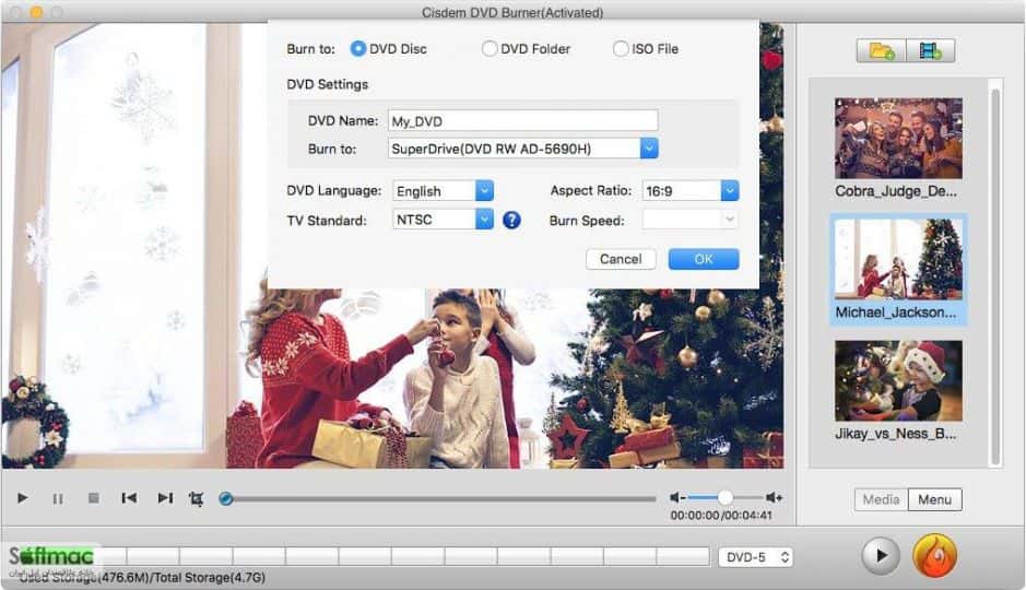 اسکرینشات 2 Cisdem DVDBurner