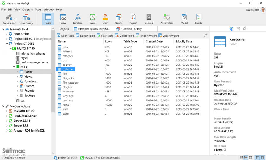 اسکرینشات 2 Navicat for MySQL