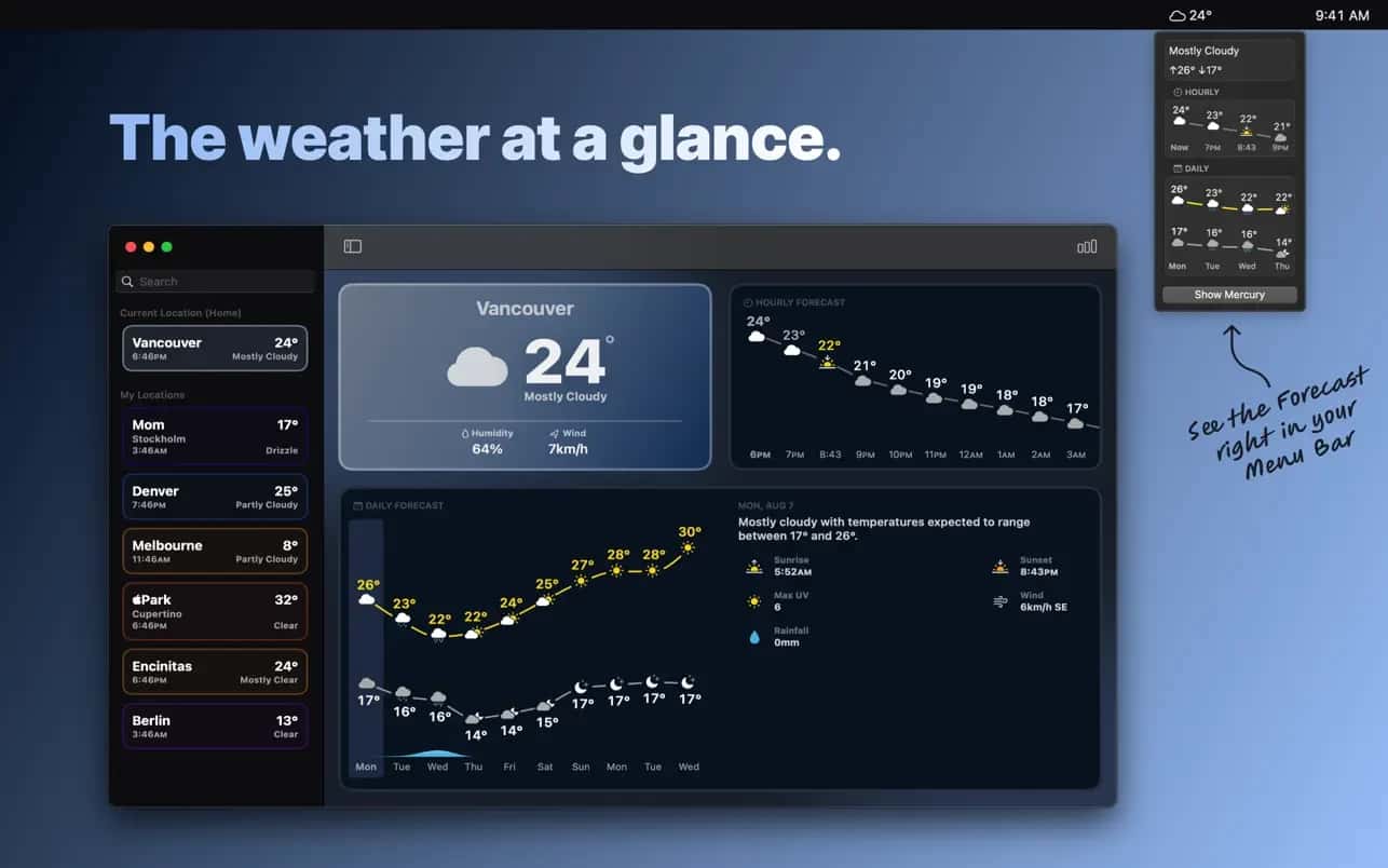 اسکرینشات 4 Mercury Weather