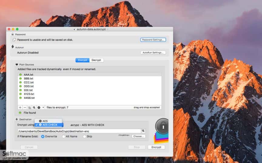 اسکرینشات 3 AutoCrypt