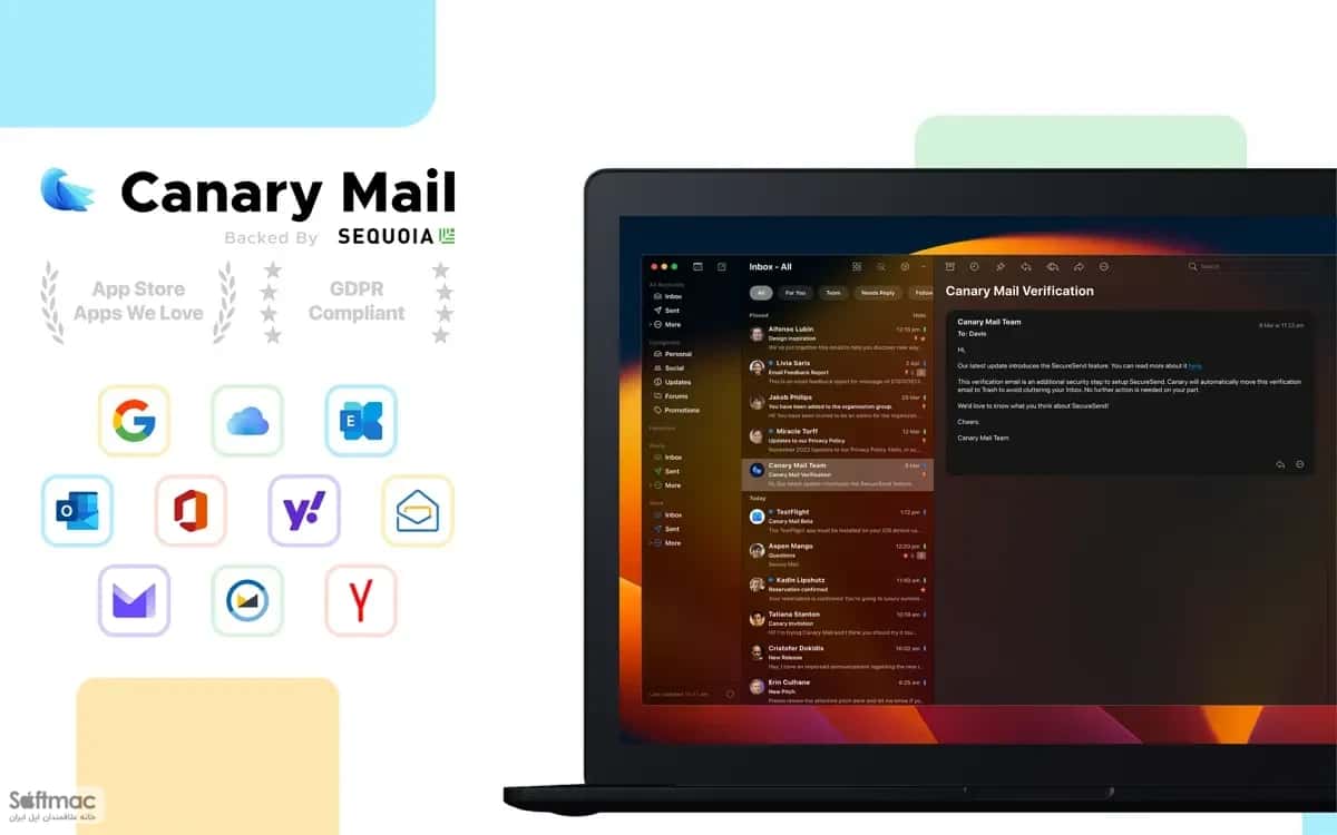 اسکرینشات 4 Canary Mail