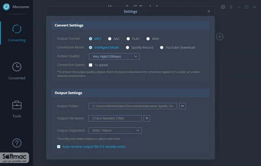 اسکرینشات 2 Macsome Spotify Downloader