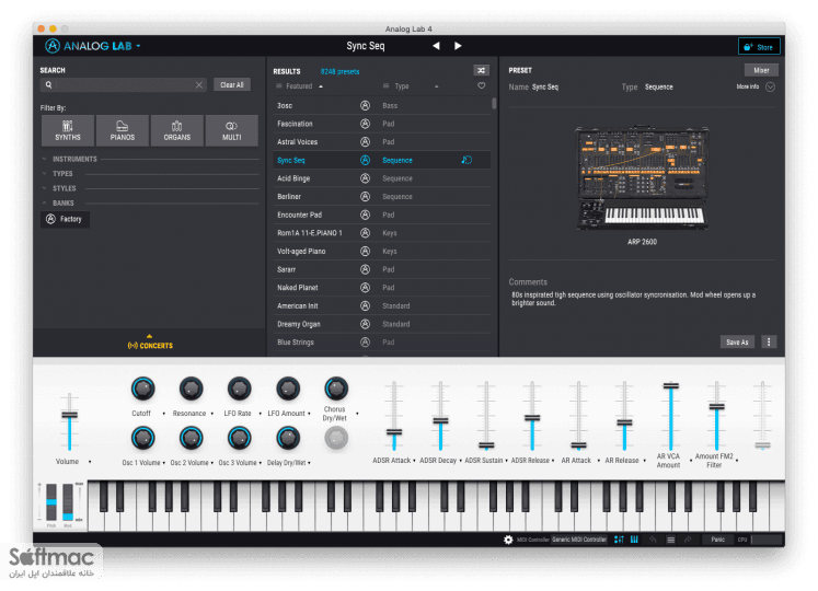 اسکرینشات 1 Arturia Synthi V