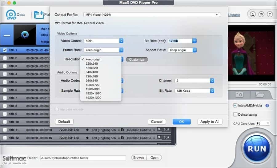 اسکرینشات 2 MacX DVD Ripper Pro
