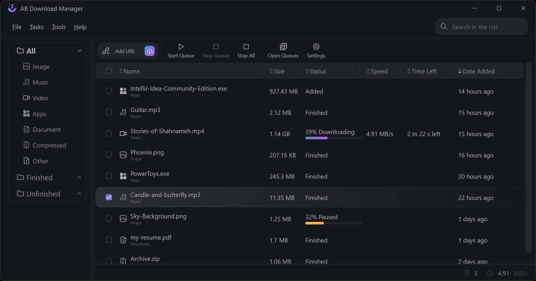 اسکرینشات 2 AB Download Manager
