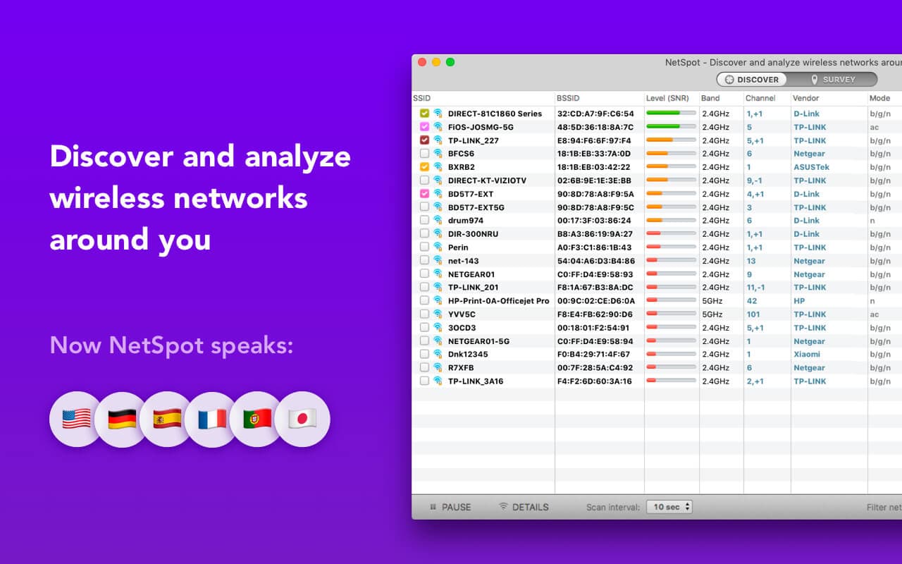 اسکرینشات 1 NetSpot Pro