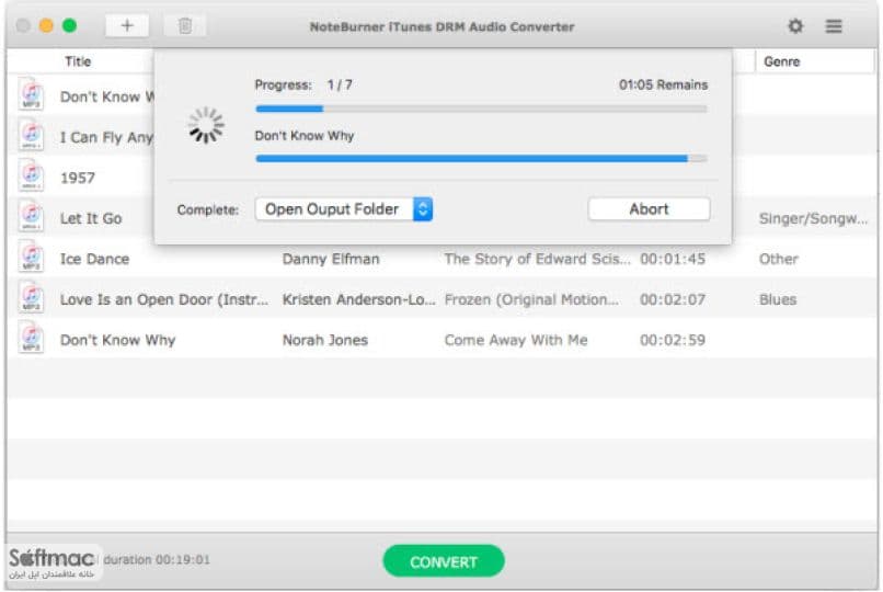 اسکرینشات 1 NoteBurner iTunes Audio Converter