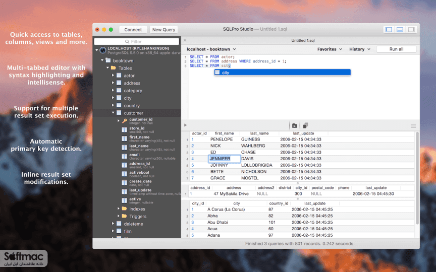 اسکرینشات 4 SQLPro Studio