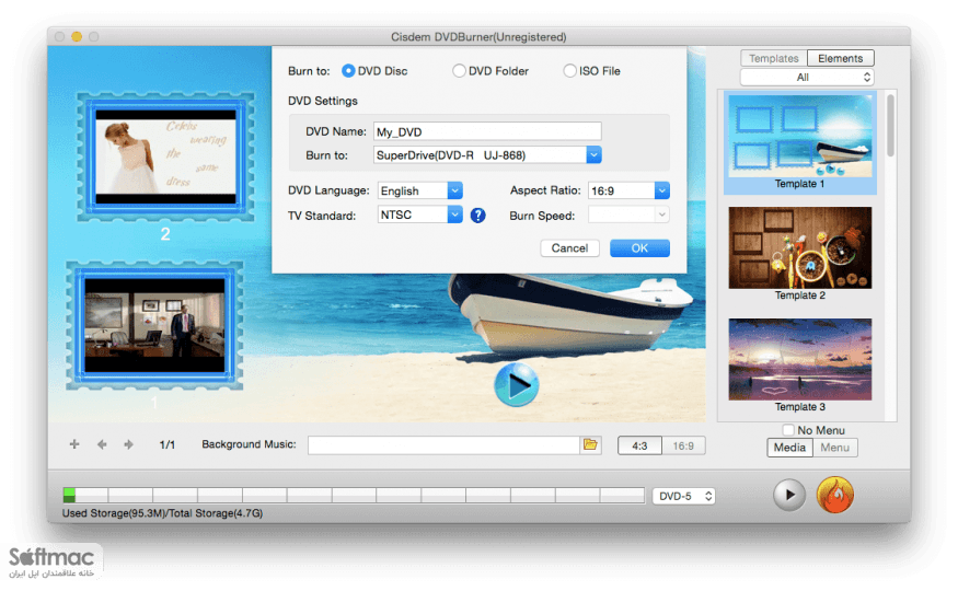 اسکرینشات 1 Cisdem DVDBurner