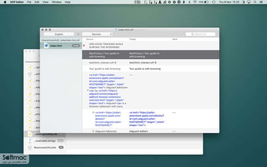 اسکرینشات 2 Xliff Editor