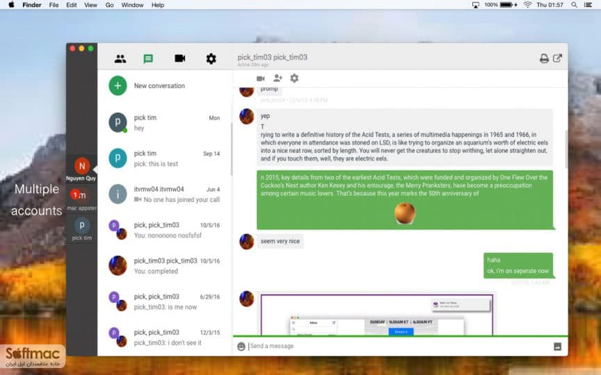 اسکرینشات 1 Chatty for Google Hangouts