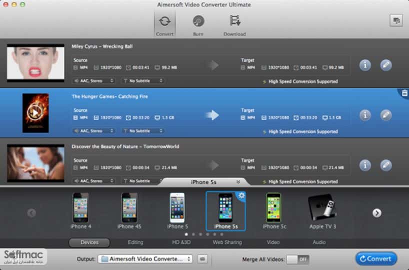 اسکرینشات 2 Aimersoft Video Converter Ultimate