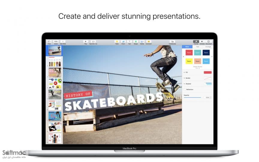 اسکرینشات 1 Apple Keynote