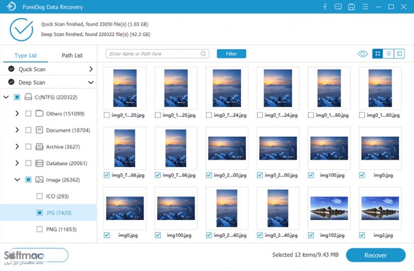 اسکرینشات 2 FoneDog Data Recovery