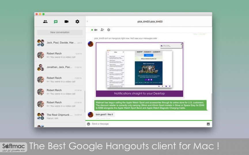 اسکرینشات 2 Chatty for Google Hangouts