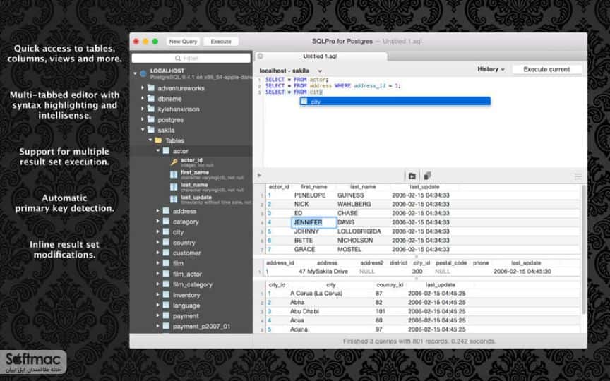 اسکرینشات 3 SQLPro for Postgres