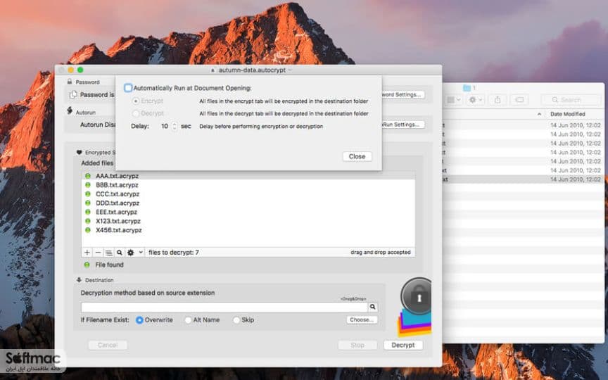 اسکرینشات 1 AutoCrypt