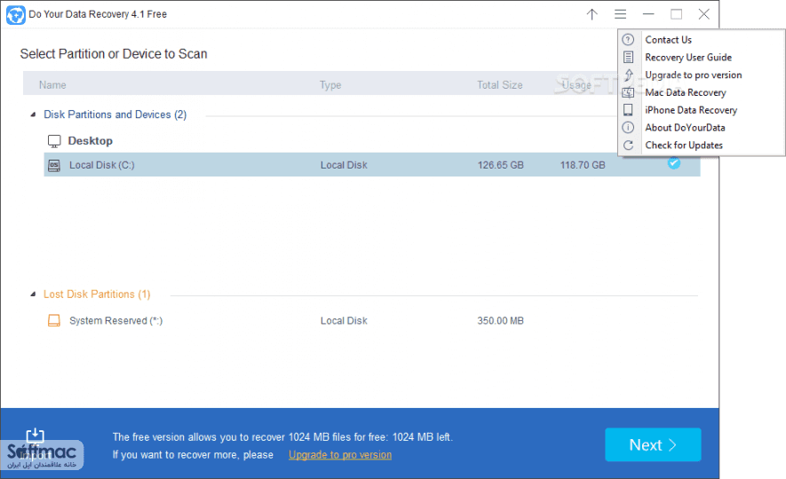 اسکرینشات 2 Do Your Data Recovery Professional