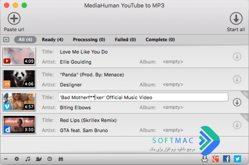 اسکرینشات 1 YouTube Song Downloader
