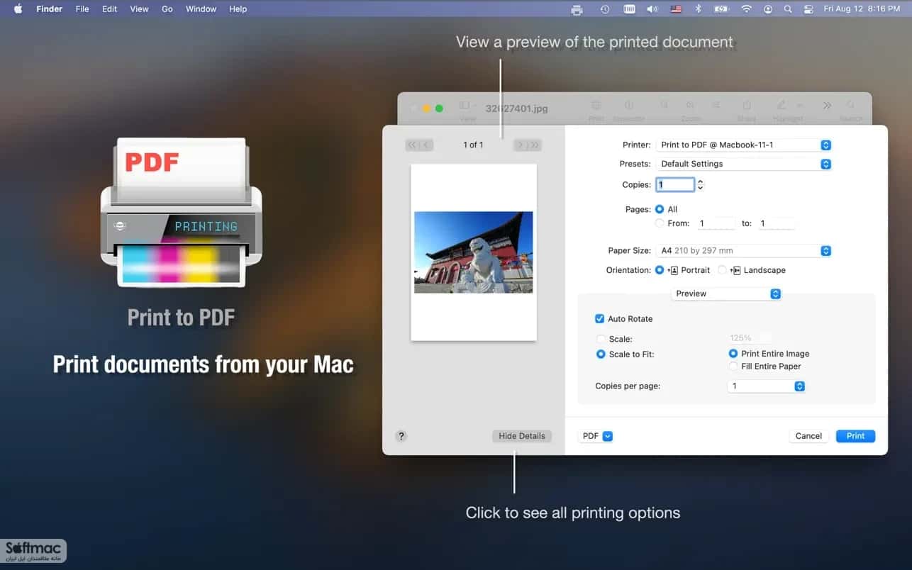 اسکرینشات 4 Print to PDF Pro