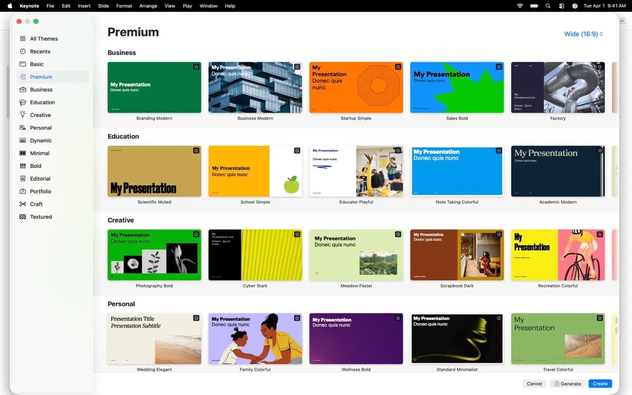 اسکرینشات 1 Keynote Creator Studio