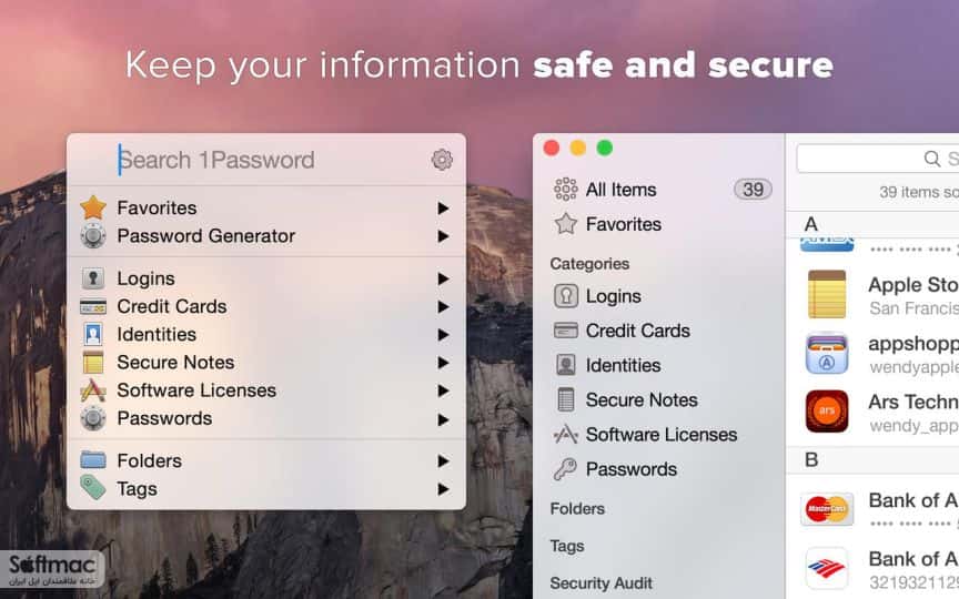 اسکرینشات 3 1Password