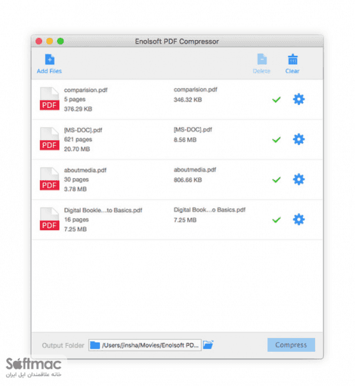 اسکرینشات 2 Enolsoft PDF Compressor