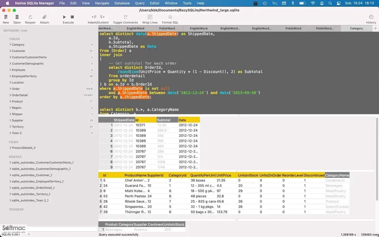 اسکرینشات 4 Native SQLite Manager