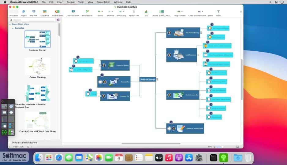 اسکرینشات 2 ConceptDraw MINDMAP