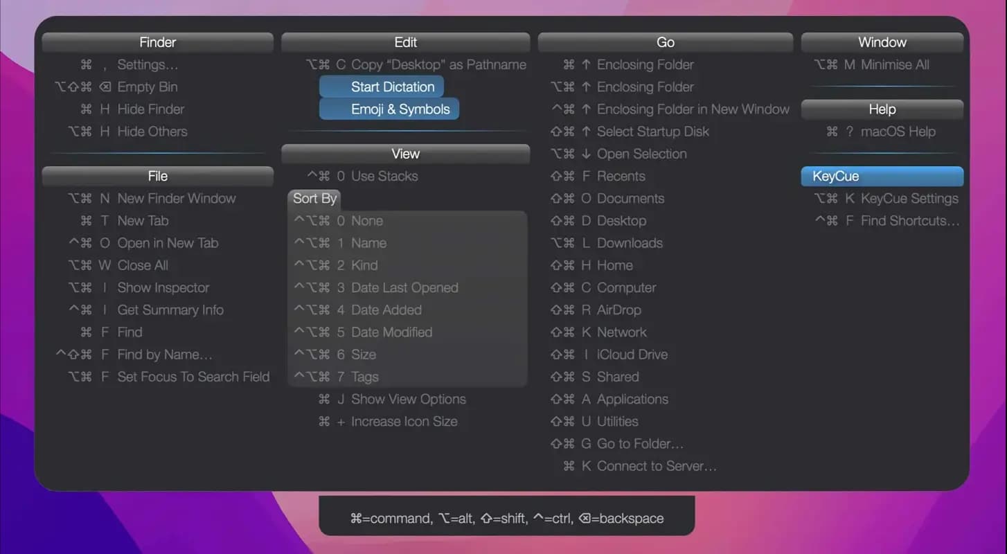 اسکرینشات 1 KeyCue