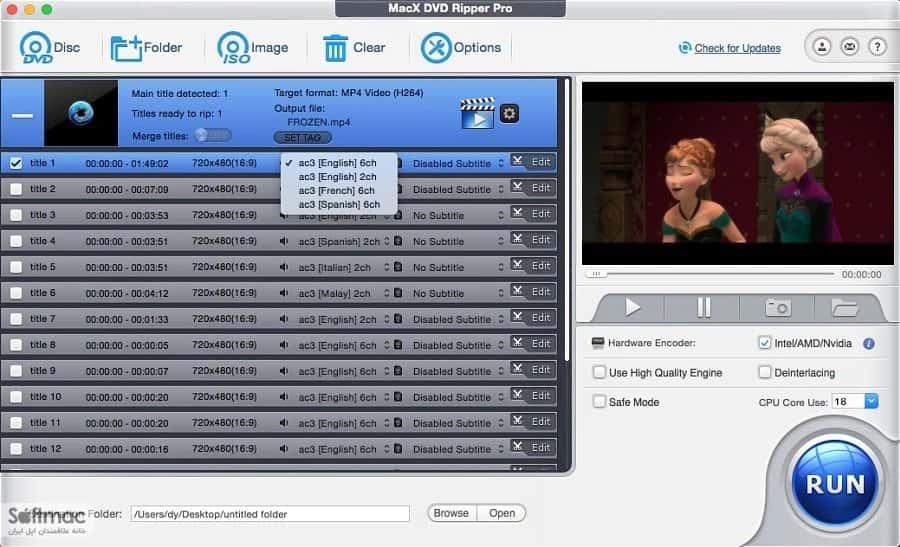 اسکرینشات 3 MacX DVD Ripper Pro