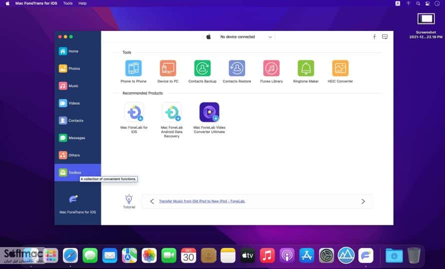 اسکرینشات 2 Aiseesoft Mac FoneTrans
