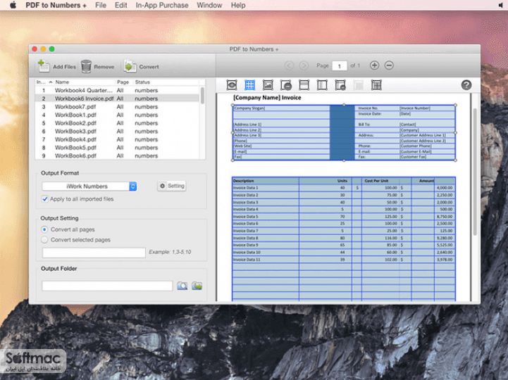 اسکرینشات 3 PDF to Numbers Converter