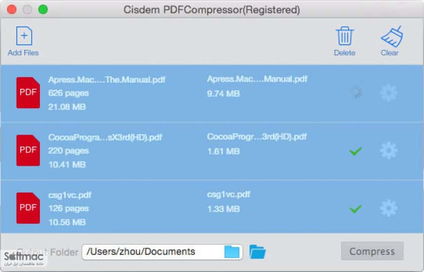 اسکرینشات 2 Cisdem PDFCompressor