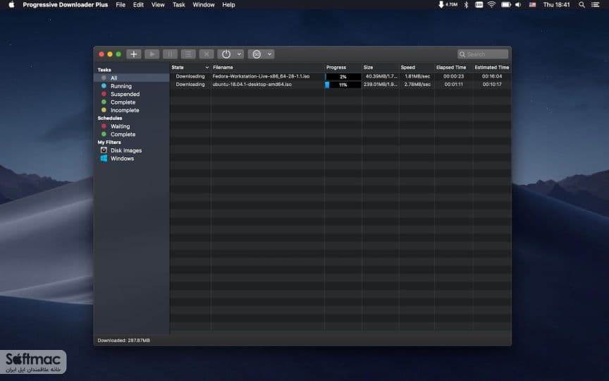 اسکرینشات 1 Progressive Downloader