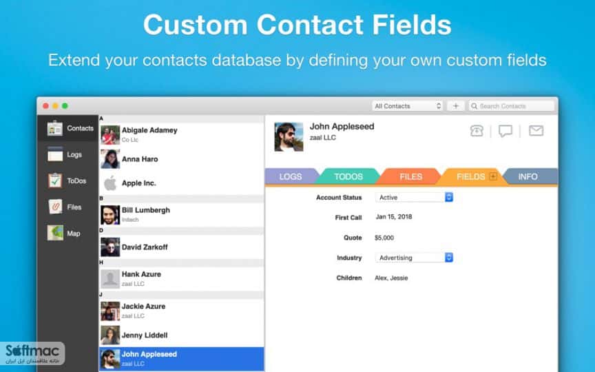 اسکرینشات 2 Contacts Journal CRM