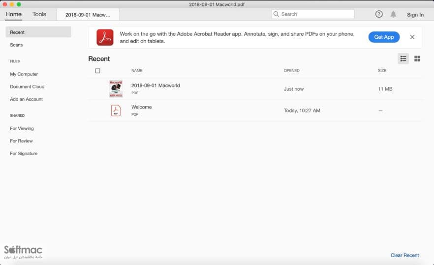 اسکرینشات 1 Adobe Acrobat XI