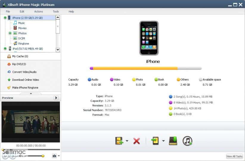 اسکرینشات 2 Xilisoft iPhone Magic Platinum