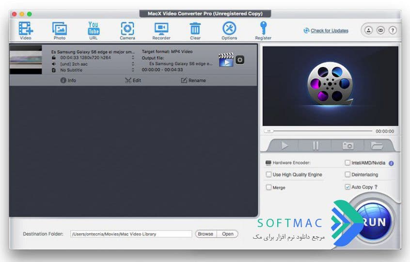 اسکرینشات 1 MacX Video Converter Pro