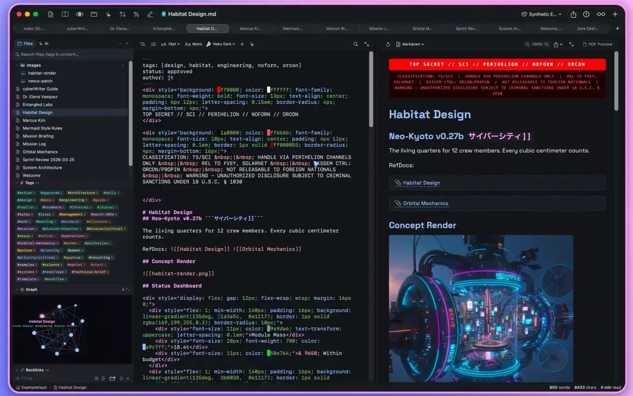 اسکرینشات 1 cyberWriter