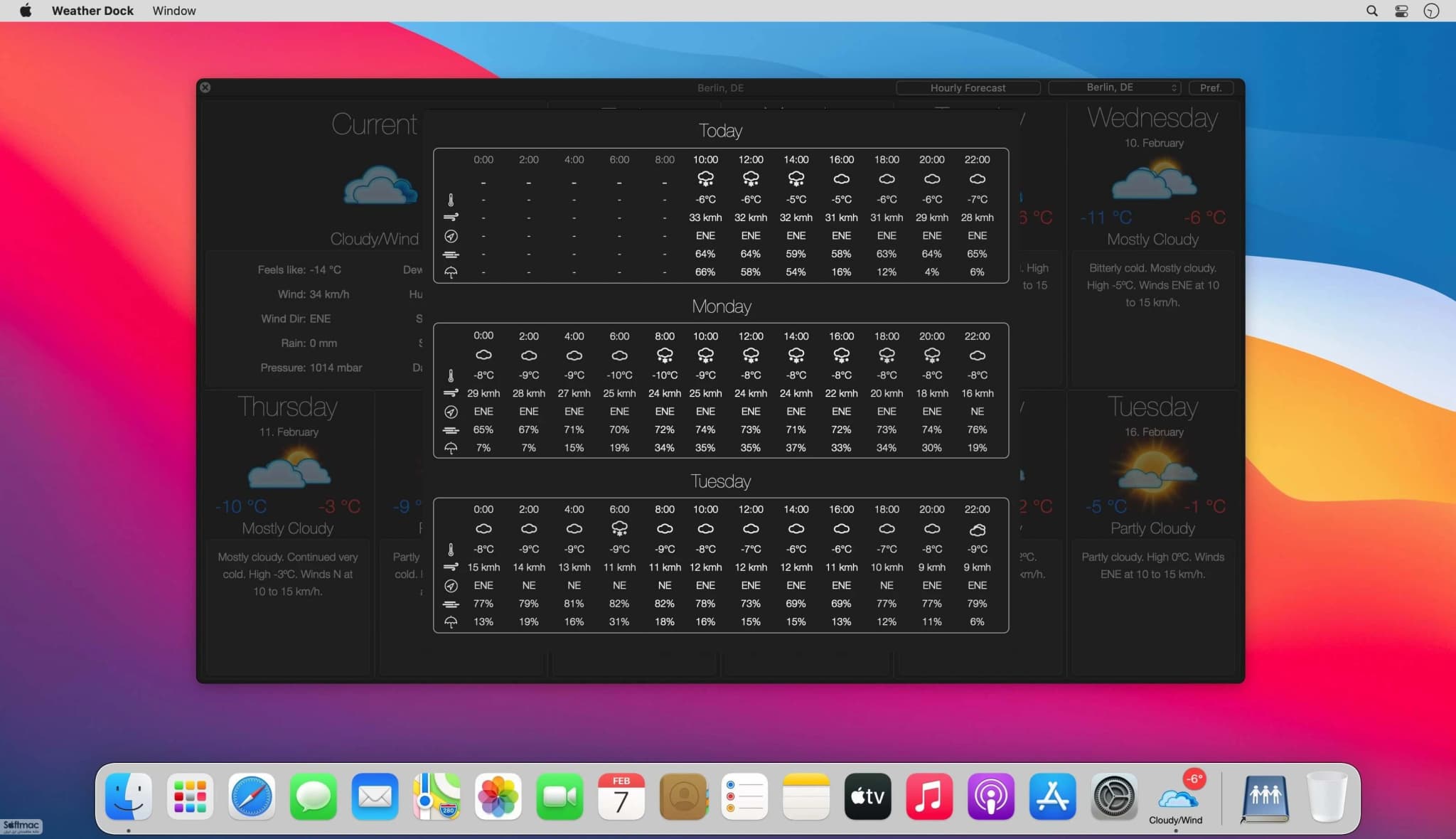 اسکرینشات 1 Weather Dock: Desktop forecast