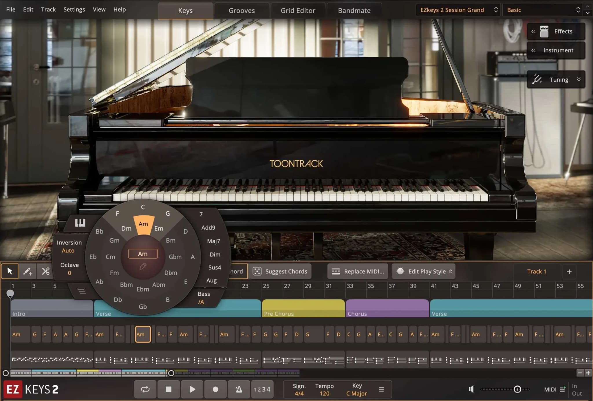 اسکرینشات 1 Toontrack EZkeys