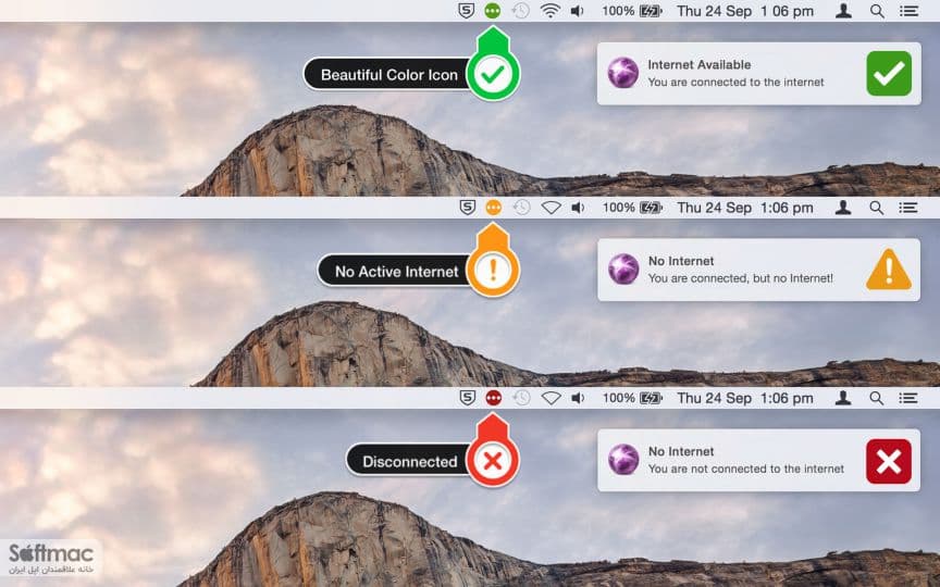 اسکرینشات 1 Internet Status